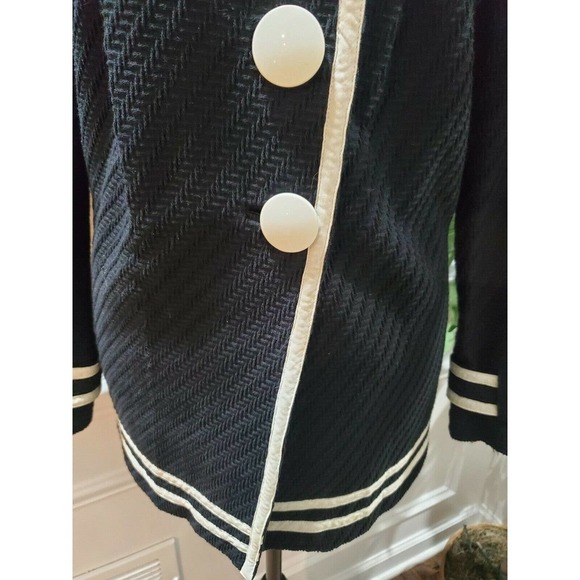 Tibi Newyork Women's Black 100% Cotton Long Sleeve Single Breasted Jacket Blazer - Picture 3 of 12